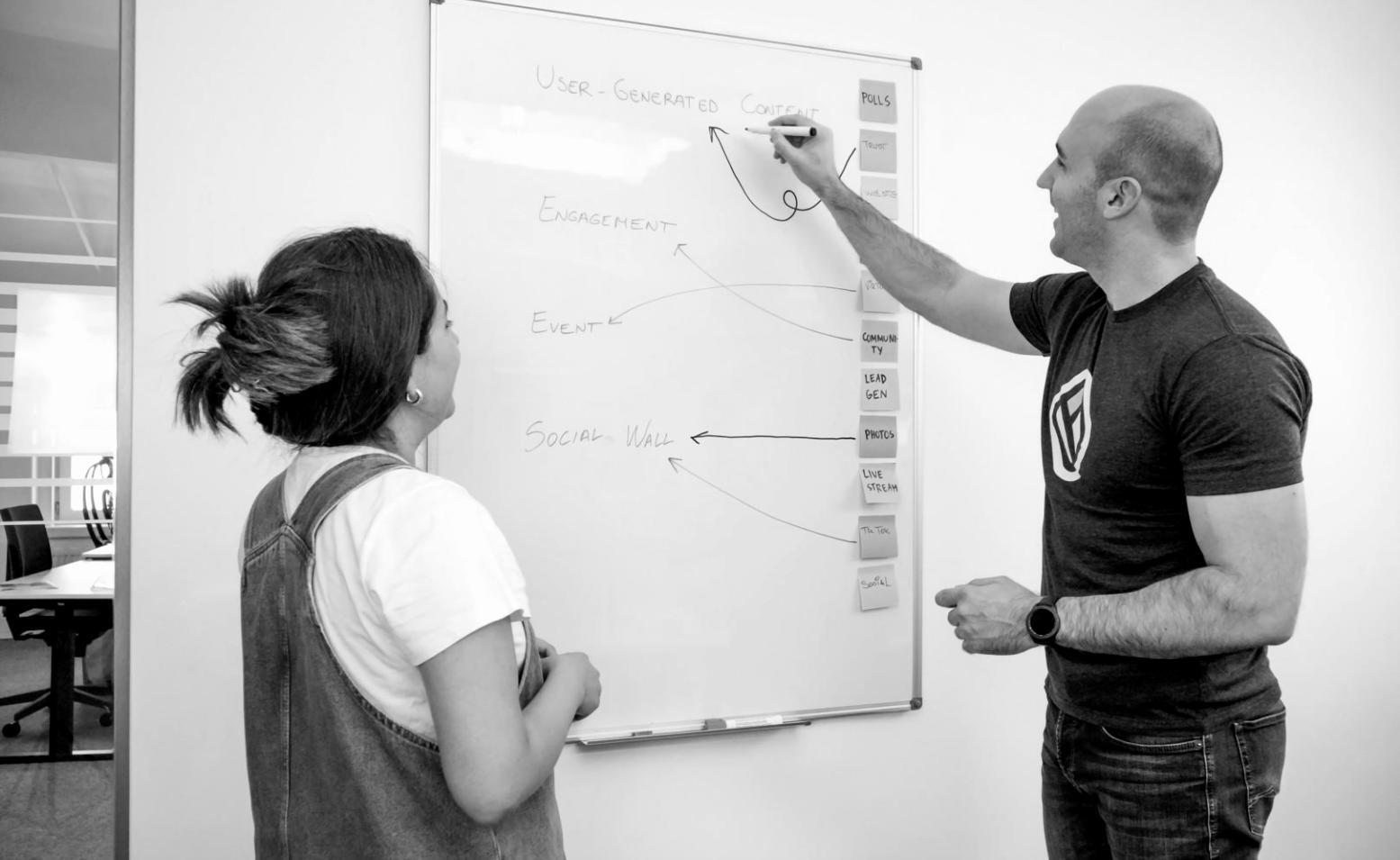 Professional team meeting discussing collaborative strategies